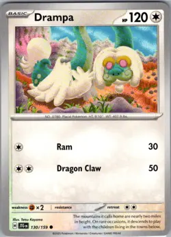 Drampa 130/159 Common SV09: Journey Together Near Mint Pokemon Card - Image 1