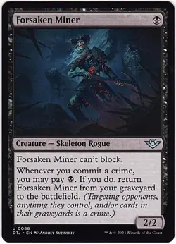 MTG Outlaws of Thunder Junction Forsaken Miner (Uncommon) - Image 1