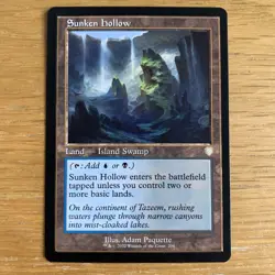 Sunken Hollow (Retro Frame) #204 (NM) Brothers' War BRC Magic MTG Rare Land - Image 1