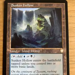 Sunken Hollow (Retro Frame) #204 (NM) Brothers' War BRC Magic MTG Rare Land - Image 2