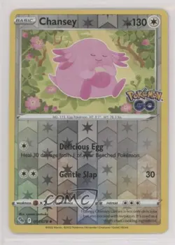 Chansey Reverse Foil Pokemon Sword & Shield Pokemon Go #051 - Image 1