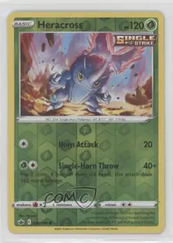 Heracross Reverse Foil Pokemon Sword & Shield Chilling Reign #006 - Image 1