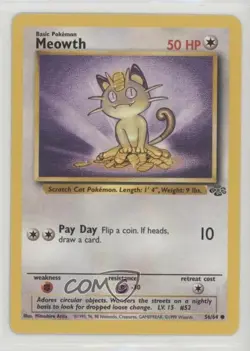 Meowth Pokemon Jungle #56 1999 - Image 1