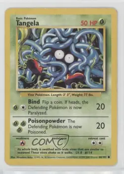 Tangela 1999-2000 Printing Pokemon Base Set #66 1999 - Image 1