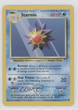 Starmie 1999-2000 Printing Pokemon Base Set #64 1999 - Image 1