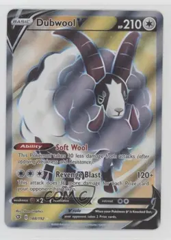 Dubwool V Ultra Rare Pokemon Sword & Shield Rebel Clash #188 - Image 1