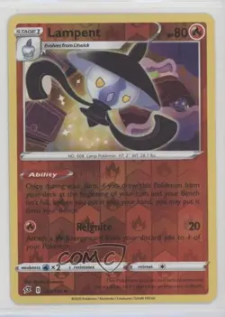 Lampent Reverse Foil Pokemon Sword & Shield Rebel Clash #032 - Image 1