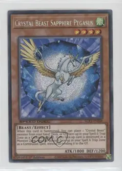 Crystal Beast Sapphire Pegasus 1st Ed. YuGiOh Speed Duel GX: Academy Box - Image 1