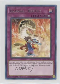 Damage - Reptile 1st Ed. YuGiOh Ancient Guardians #ANGU-EN058 - Image 1