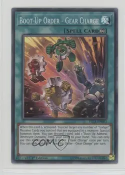 Super Rare - Boot-Up Order Gear Change 1st Ed. YuGiOh Fists of the Gadgets - Image 1