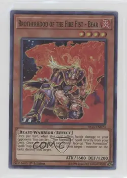 Super Rare - Brotherhood of the Fire Fist Bear 1st Ed. YuGiOh s Gadgets - Image 1