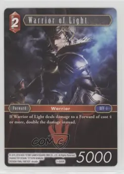 2016 Final Fantasy Trading Card Game: Opus 1 Collection Warrior of Light #1-005R - Image 1