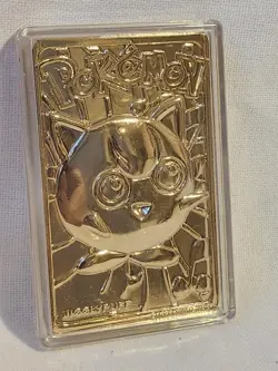 Vntg Pokemon 23k Gold-Plated Trading Card 1999 Burger King Jigglypuff -MINT CARD - Image 2