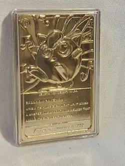 Vntg Pokemon 23k Gold-Plated Trading Card 1999 Burger King Jigglypuff -MINT CARD - Image 3
