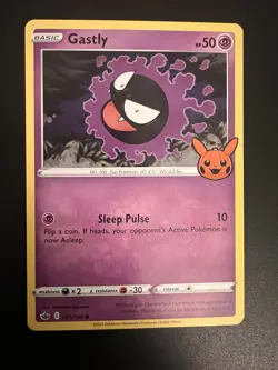 Gastly 055/198 Trick or Trade 2022 Pokemon Card Stamped Pikachu Pumpkin - Image 1