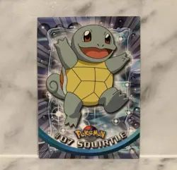 Pokemon Card Squirtle #07 TOPPS Series 1 2nd Print Black Logo Non-Holo LP - Image 1
