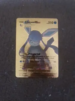 ❄Pokemon TCG Glaceon VMAX Evolving Skies custom gold card - Image 1