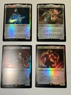 MTG Magic Lord of the Rings Tales of Middle-Earth Promo Cards Set of 4 FOIL - Image 1