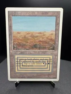 MTG Magic The Gathering Unlimited Scrubland not Revised Dual Land LP/MP 1993 - Image 1