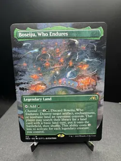 MTG Kamigawa Neon Dynasty Boseiju Who Endures Borderless Regular Rare NM - Image 1
