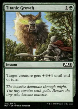Titanic Growth 210/274 M21 MTG Magic the Gathering card - Image 1