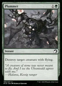 Plummet 193/277 Innistrad Midnight Hunt MTG Magic the Gathering card - Image 1