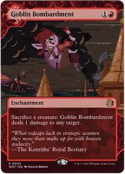 MTG Wilds of Eldraine Enchanting Tales Goblin Bombardment (Rare) - Image 1
