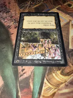 MTG Arabian Nights Black 1/1 First Strike Devil Creature Card Vintage Rare - Image 3