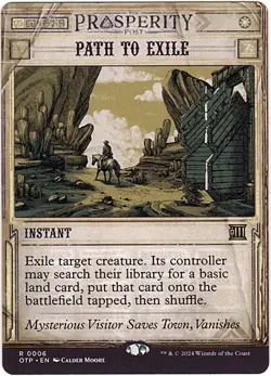MTG Outlaws of Thunder Junction Breaking News Path to Exile (Rare) - Image 1