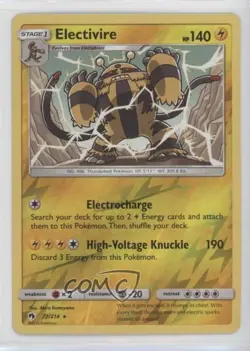 Electivire Reverse Foil Pokemon Sun & Moon Lost Thunder #72 - Image 1