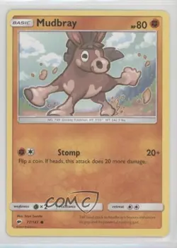 Mudbray Pokemon Sun & Moon Burning Shadows #77 - Image 1