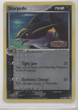 Sharpedo Reverse Foil Pokemon EX Power Keepers #38 2007 - Image 1
