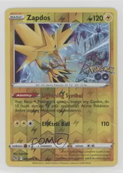 Zapdos Reverse Foil Pokemon Sword & Shield Pokemon Go #029 - Image 1