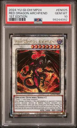 Red Dragon Archfiend PSA 10 - MP24-EN025 - Quarter Century Rare - Yugioh - Image 1