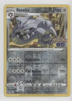 Steelix Reverse Foil Pokemon Sword & Shield Pokemon Go #044 - Image 1