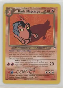 Dark Magcargo Pokemon Neo Destiny #18 2002 - Image 1