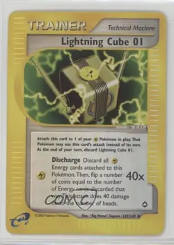 Lightning Cube 01 Reverse Foil Pokemon e-Card Series Aquapolis #127 2002 - Image 1