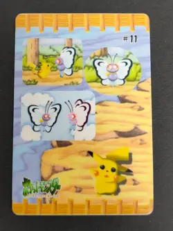 Butterfree Pikachu #11 Sealdass Japanese Pokemon Card Rare Sticker Vintage eb105 - Image 1