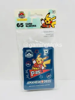 Pokemon World Championships 2025 Anaheim Varsity Pikachu Card Sleeves - Image 1