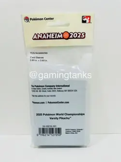 Pokemon World Championships 2025 Anaheim Varsity Pikachu Card Sleeves - Image 2