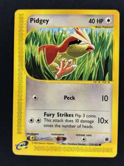 PIDGEY 123/165 - Expedition E-Series Vintage WotC 2002 Pokemon Card - LP - Image 1