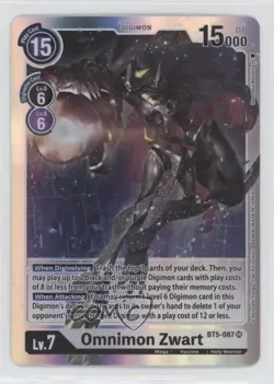 2021 Digimon Card Game - Battle of Omni Omnimon Zwart #BT5-BT5-087 - Image 1