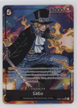 2023 One Piece Card Game: Kingdoms of Intrigue OP04 SR (Alt Art) Sabo #OP04-083 - Image 1
