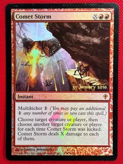 MTG Foil 1X Comet Storm X1 Prerelease Promo (Worldwake) Magic - LP/MP - Image 1