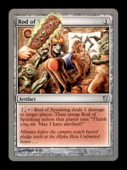 MTG Rod of Spanking LP Light Play Unhinged [1776] - Image 1
