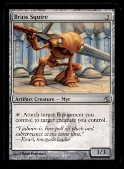 MTG Brass Squire LP Light Play Mirrodin Besieged [1681] - Image 1