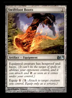 MTG Swiftfoot Boots LP Light Play Magic 2012 [1768] - Image 1