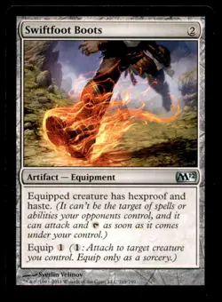 MTG Swiftfoot Boots LP Light Play Magic 2012 [1762] - Image 1