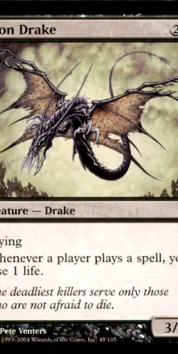 MTG Ebon Drake LP Light Play Fifth Dawn [1750] - Image 1