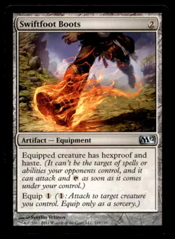 MTG Swiftfoot Boots LP Light Play Magic 2012 [1759] - Image 1